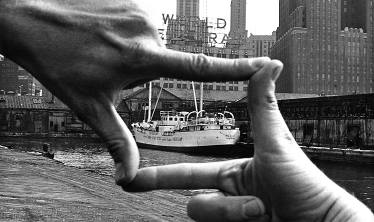 Hands Framing New York Harbor by John Baldessari.
