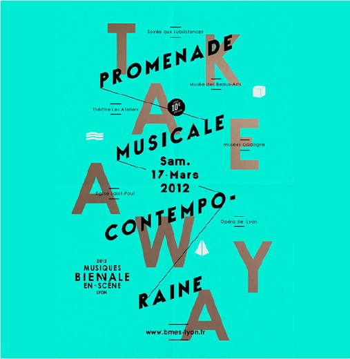 Poster designed for  Musiques Bienale  by  Les Graphiquants  (France).